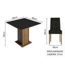 Ver imagem 3 de Conjunto Sala de Jantar Mesa Tampo de Madeira 4 Cadeiras Rustic/preto/oxford Livia Madesa
