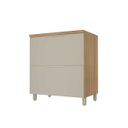 Ver imagem 1 de Balcão 1 Porta Basculante 1 Gaveta Nesher Marquesa 80cm 100 MDF Nature/Greige