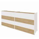 Ver imagem 2 de Balcões para Recepção Atendimento Escritório 240 Cm F5 Cor:macadâmia com Branco