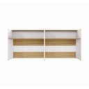 Ver imagem 6 de Balcões para Recepção Atendimento Escritório 240 Cm F5 Cor:macadâmia com Branco