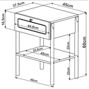 Ver imagem 5 de Mesa De Cabeceira 1 Gaveta Palhinha Pé Madeira Oslo Artesano Hanover