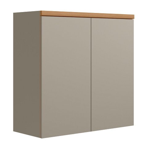 Aéreo Duplo 80cm Arya 100% Mdf Jequitibá/gris Fosco - Sallar Home