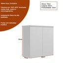 Ver imagem 2 de Aéreo Duplo 80cm Arya 100% Mdf Jequitibá/gris Fosco - Sallar Home