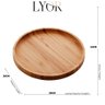Bandeja de Bambu Redonda 20x20x1,5cm - 4