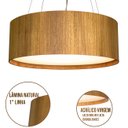 Ver imagem 2 de Lustre Pendente Cilíndrico Madeira Freijó - 70cm