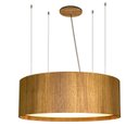 Ver imagem 5 de Lustre Pendente Cilíndrico Madeira Freijó - 70cm