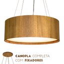 Ver imagem 3 de Lustre Pendente Cilíndrico Madeira Freijó - 70cm