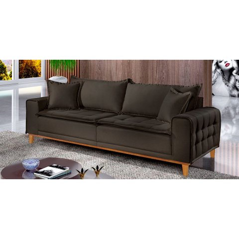 Sofá Fixo Orfeu 3 Lugares Luxo 180cm Castellar Móbile