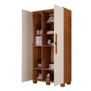 Ver imagem 2 de Armário Organizador Multiuso Dacar Canela/Off White - Vrk Comercio On-Line