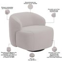 Ver imagem 7 de Poltrona Decorativa Orgânica Giratória Living Barolo L06 Veludo Grafite