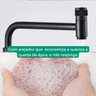 Torneira Cozinha Gourmet Banheiro Parede Articulavel Extensa Dobravel Estilo Curva Preto Modelo Vilh - 4