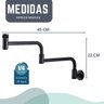 Torneira Cozinha Gourmet Banheiro Parede Articulavel Extensa Dobravel Estilo Curva Preto Modelo Vilh - 2