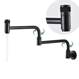 Torneira Cozinha Gourmet Banheiro Parede Articulavel Extensa Dobravel Estilo Curva Preto Modelo Vilh - 1