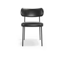 Ver imagem 5 de Conjunto 6 Cadeiras Estofadas para Sala de Jantar Mila Preto- Infanti Mobili