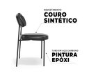 Ver imagem 6 de Conjunto 6 Cadeiras Estofadas para Sala de Jantar Mila Preto- Infanti Mobili