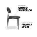 Ver imagem 6 de Conjunto 6 Cadeiras Estofadas para Sala de Jantar Mila Preto- Infanti Mobili