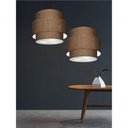 Ver imagem 4 de Lustre para Sala de Jantar Vivare Md-4396 Cúpula em Tecido 60cm Café 127/220v