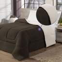 Ver imagem 2 de Coberdrom Cobertor Solteiro 1 Peça Maya Manta Soft e Sherpa de Carneiro 100% Poliéster:tabaco