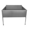 Tanque Aço Inox Com Espelho E Uma Cuba 132x71x45cm - 140x75x90cm - Brascool - 1