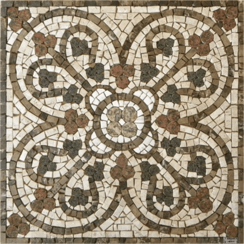 Mosaico Religioso Bizantino Trevo 130cm
