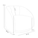 Ver imagem 5 de Poltrona Decorativa Giratória Angelina M03 Corano Whisky - Lyam Decor