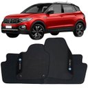 Ver imagem 2 de Tapete Borracha T-cross 2019 À 2025 Preto Pvc Logo Bordado Jogo 3 Peças Ecotap W0487 Automotivo Wave