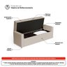 Calçadeira Báu Queen Size Atena 160cm Capitonê Suede Bege Claro - Desk Design - 3