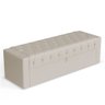 Calçadeira Báu Queen Size Atena 160cm Capitonê Suede Bege Claro - Desk Design - 1