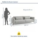 Ver imagem 4 de Sofá Living 4 Lugares com Almofadas 250cm Siena