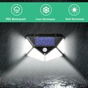 Ver imagem 4 de Luminaria Solar Sensor Presença Movimento Kit 10 Uni 100 LED 3 Funçoes Branco Quente Parede Lampada