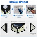 Ver imagem 7 de Luminaria Solar Sensor Presença Movimento Kit 10 Uni 100 LED 3 Funçoes Branco Quente Parede Lampada