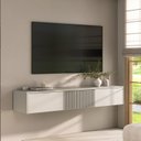 Ver imagem 1 de Rack para TV até 60 Polegadas 157cm Portas Ripadas Aruá CabeCasa MadeiraOriginals