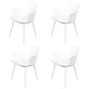 Ver imagem 1 de Kit 4 Cadeiras Mena Marcela Montreal Or Design Almofada em Pu Branco Estrutura em Polipropileno