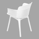 Ver imagem 4 de Kit 4 Cadeiras Mena Marcela Montreal Or Design Almofada em Pu Branco Estrutura em Polipropileno
