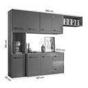 Ver imagem 4 de Cozinha Larizete 07 Portas Carvalho e Chumbo