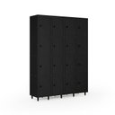 Ver imagem 2 de Armário Roupeiro Locker Guarda-volume de Aço 16 Portas Pequenas com Fecho para Cadeado Vestiário