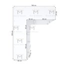 Ver imagem 3 de KIT CLOSET EM L CABIDEIRO GAVETEIRO PRATELEIRA A 2,35 M403.B MUNDI MOVEIS