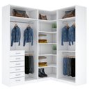 Ver imagem 1 de KIT CLOSET EM L CABIDEIRO GAVETEIRO PRATELEIRA A 2,35 M403.B MUNDI MOVEIS