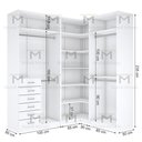 Ver imagem 2 de KIT CLOSET EM L CABIDEIRO GAVETEIRO PRATELEIRA A 2,35 M403.B MUNDI MOVEIS