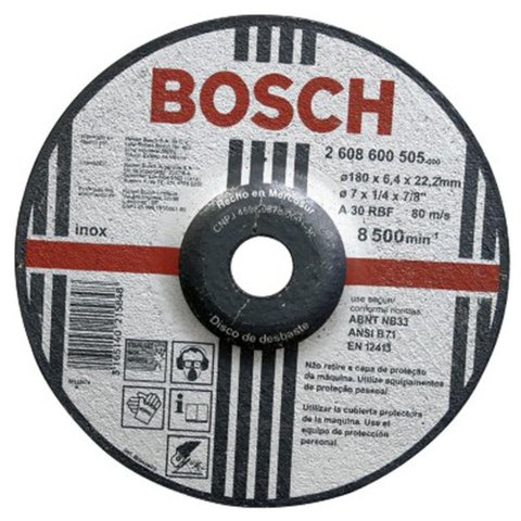 Disco de Desbaste para Inox A30 7x1/4x7/8 - 26086.005.05 - Bosch