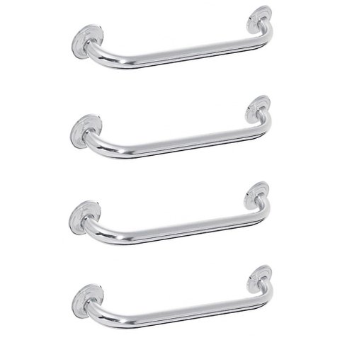 Alça de Apoio Banheiro 40cm Kit 4 Unid Barra Idoso Cadeirante Deficiente Acessibilidade