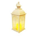 Ver imagem 2 de Luminária Decorativa com Chama em Movimento - Led Lanterna de Plástico Branco com Vela