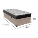 Ver imagem 5 de Cama Ortobom D33 Solteiro com Box Baú Bege Iso100