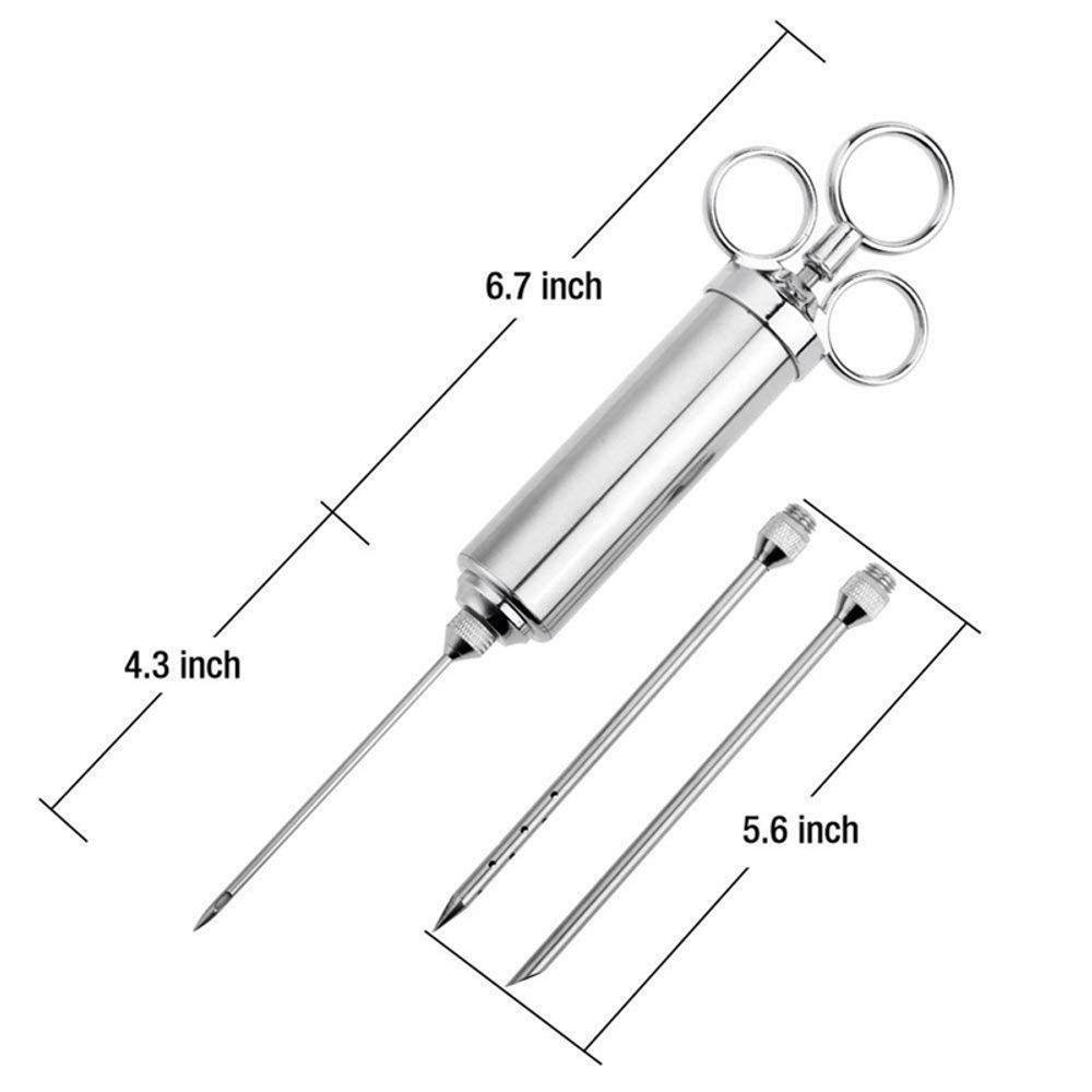 Injetor de Temperos Marinada Inox 3 Agulhas Carne Frango - 4