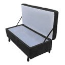 Ver imagem 2 de Recamier Bau Bia 80cm Suede Preto - Dominic Decor