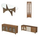 Ver imagem 2 de Conjunto 4 Peças Sala de Estar Mesa de Centro Levitá e Buffet e Rack e Cristaleira Murano