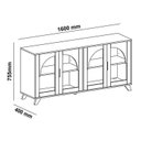 Ver imagem 5 de Conjunto 4 Peças Sala de Estar Mesa de Centro Levitá e Buffet e Rack e Cristaleira Murano