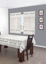 Ver imagem 1 de Kit Cozinha Renda Cortina e Toalha Mesa 4 Lugares - Bule Azul