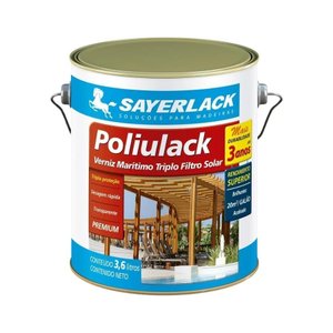 Verniz Marítimo Premium Acetinado Poliulack Transparente 3.6l