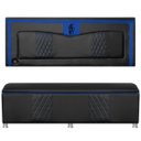 Ver imagem 1 de Kit Quarto Gamer Baú e Painel Fighter Usb 160cm Cama Queen:preto e Azul